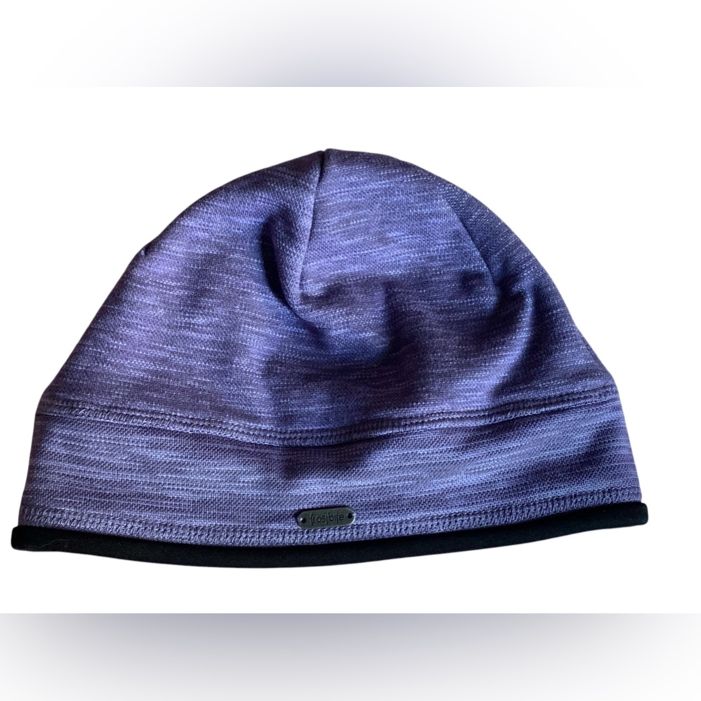 New FROSTBITE Ladies Purple Hat Beanie Cap Fully Lined Warm Black Fleece